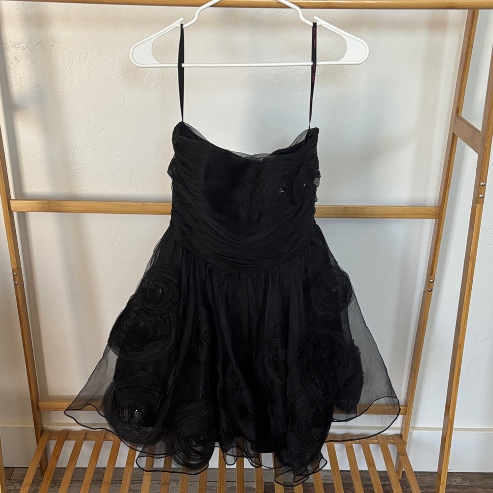 Betsey Johnson Vintage Black Strapless Mini Dress